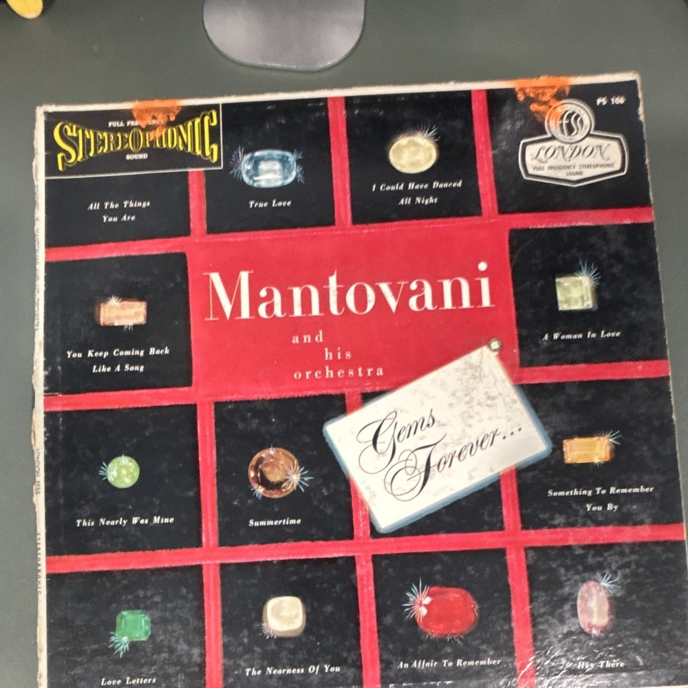 Mantovani and His Orchestra Gems Forever London 12" Vinyl LP Stereo PS 106